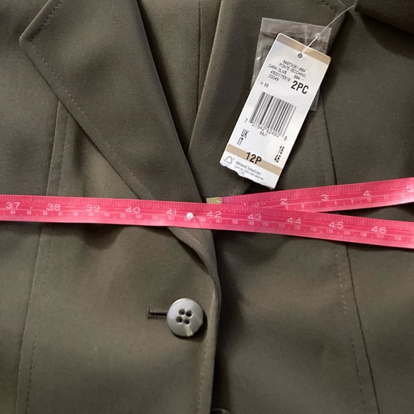 Women's KASPER 2PC Olive Pants Suit 12P NWT - Picture 13 of 13